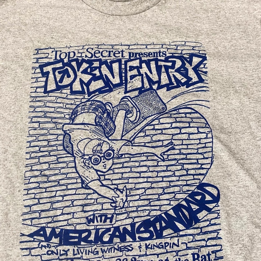COPY - Token Entry Vintage Flyer T-Shirt Blue Print
